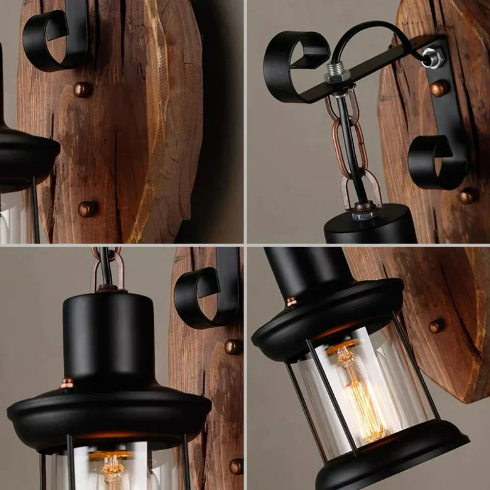 Siopsrl| Retro Lantern Lamp Industrial Lantern Wall Light