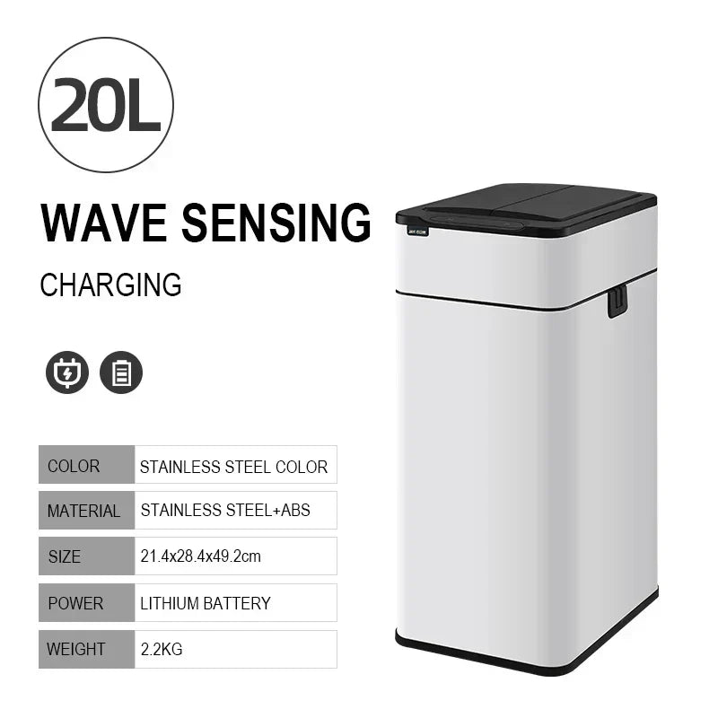 Siopsrl| Smart Stainless Steel Automatic Sensor Trash Bin