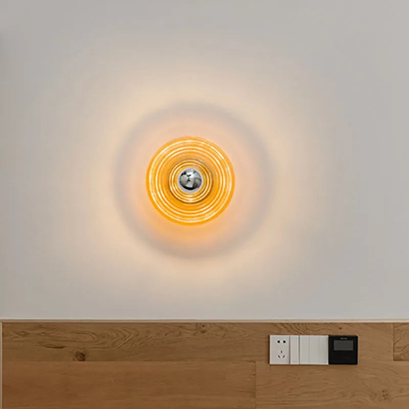Siopsrl| Vitra – Vintage Glass Wall Light | Hand-Blown Glass & Iron | E27 Fixture | Warm Ambient Lighting