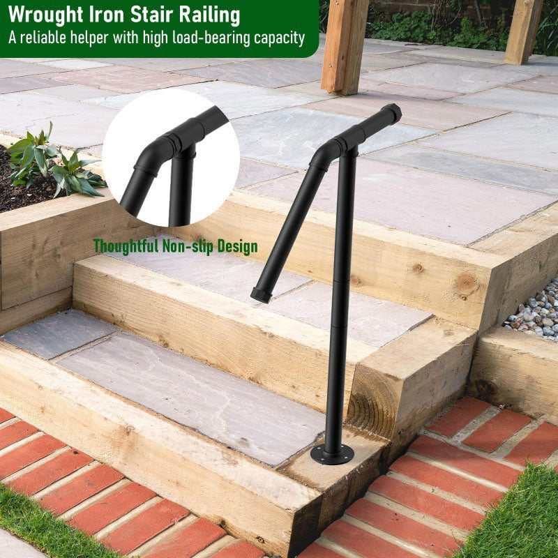 Siopsrl| Simple Staircase Outdoor Steps Garden Garage Matte Stair Handrail