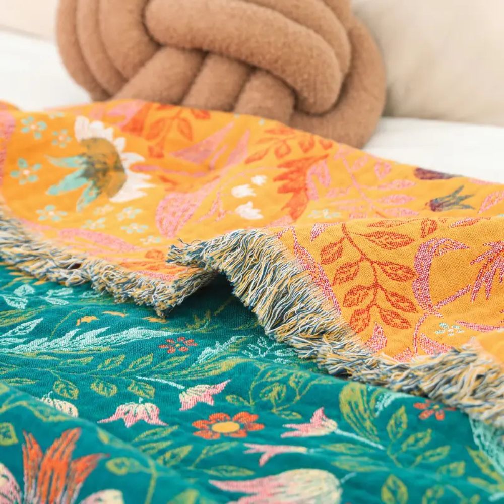 Siopsrl| Sunset Forest Cotton Blanket