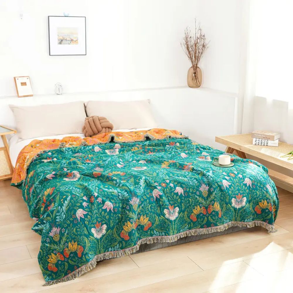 Siopsrl| Sunset Forest Cotton Blanket