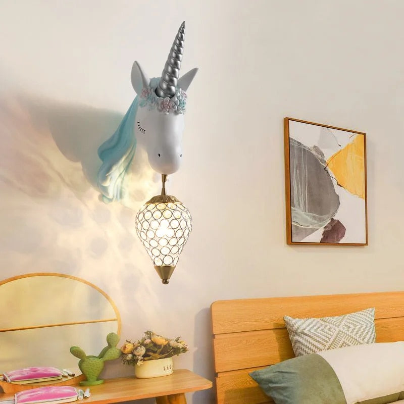 Siopsrl| Magical Unicorn Wall Lamp for Children – Playful & Warm Light