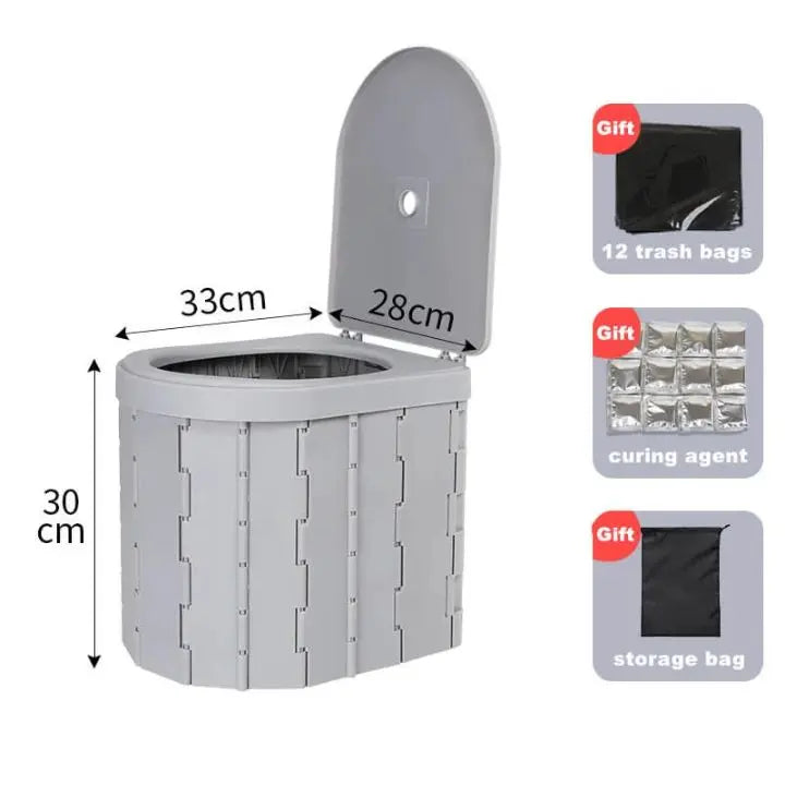 Siopsrl| Portable Folding Toilet for Outdoor & Emergencies