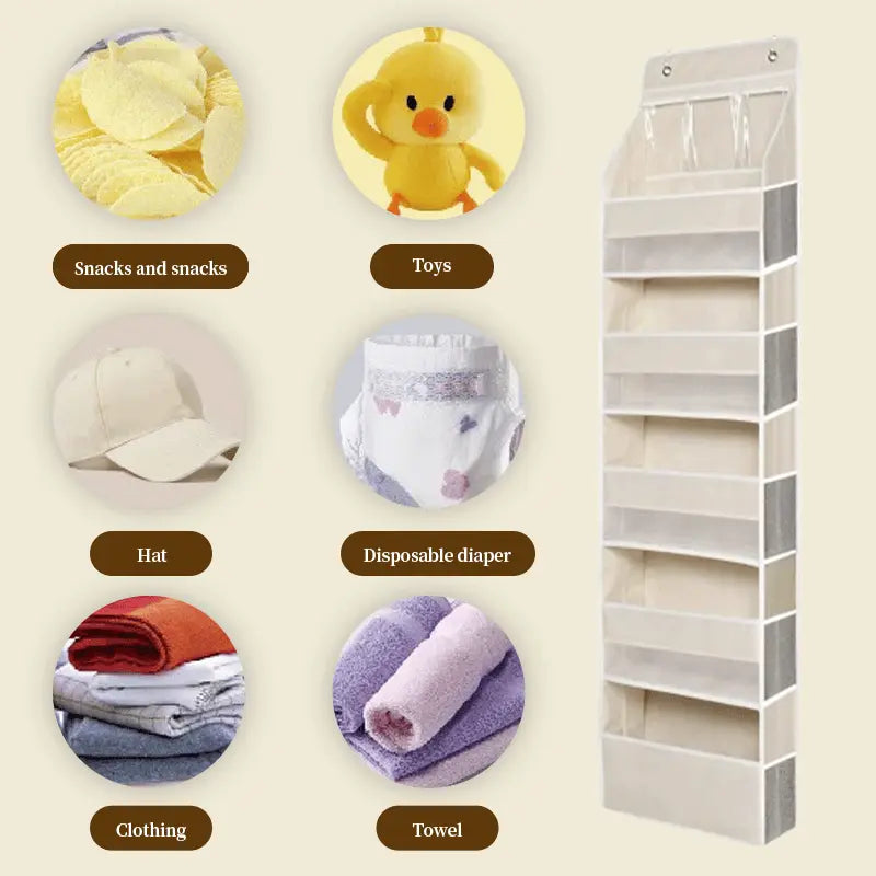 Siopsrl| Door Hanging Organizer with Mesh Compartments – 5-Tier Storage System
