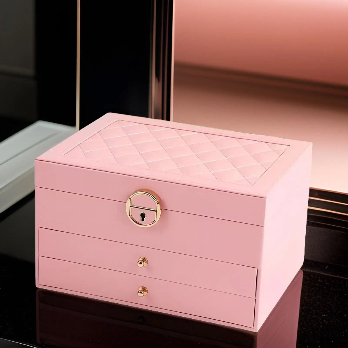 Siopsrl| EleganceBox – Luxury Multi-Layer Jewellery Organiser in Premium PU Leather