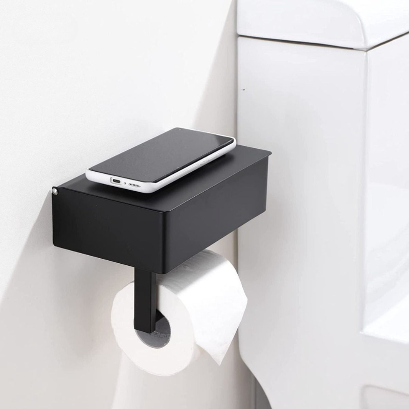 Siopsrl| Modern Toilet Paper Holder Made of Stainless Steel for Strong Wall Mounting
