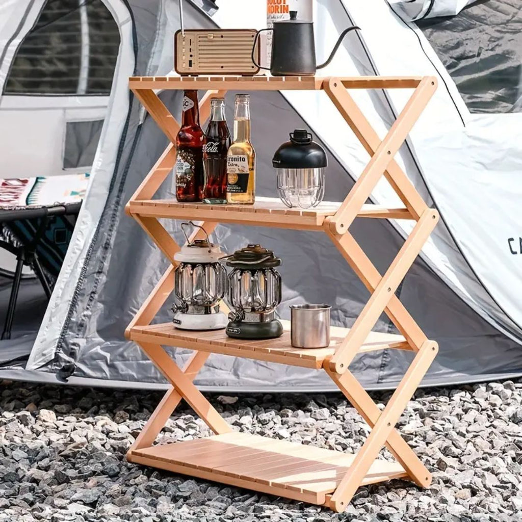 Siopsrl| Wooden foldable stand multiple times Easy to carry and use
