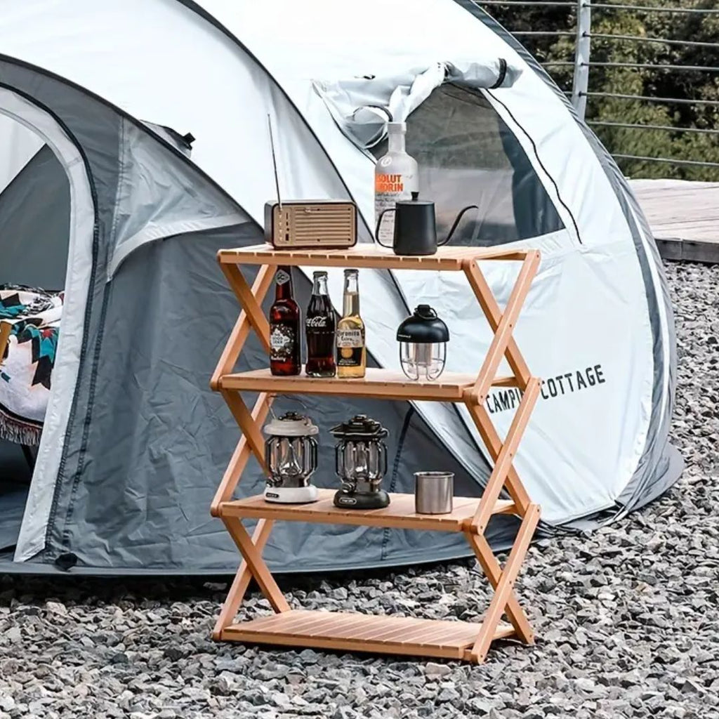 Siopsrl| Wooden foldable stand multiple times Easy to carry and use