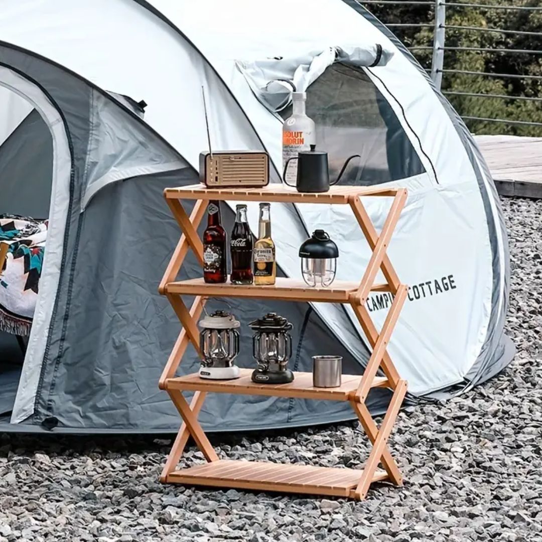 Siopsrl| Wooden foldable stand multiple times Easy to carry and use