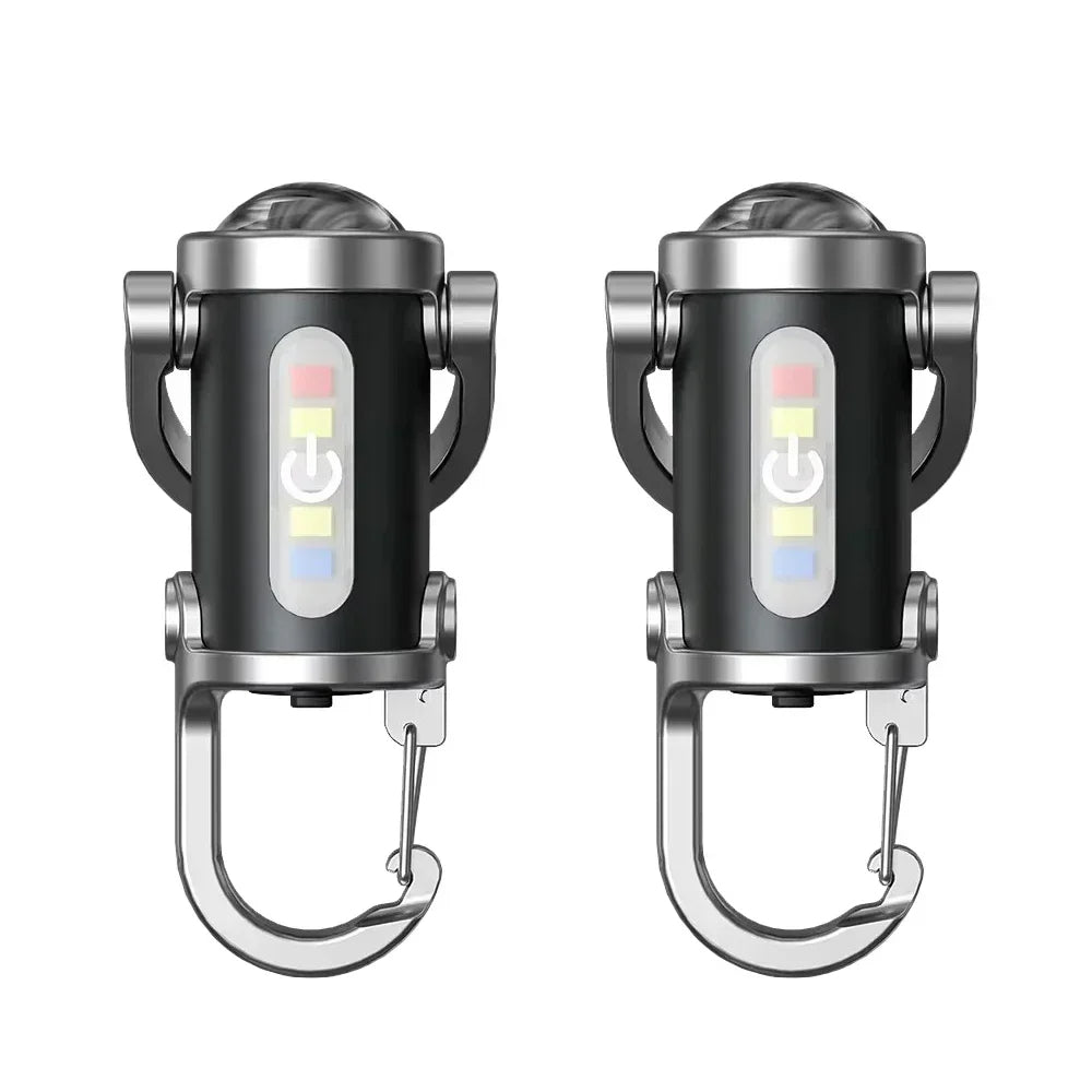 Rechargeable LED Keychain Work Light – Ultra-Bright, Compact, Multifunctional Emergency Flashlight with Keyring for Outdoor & Home Inspections