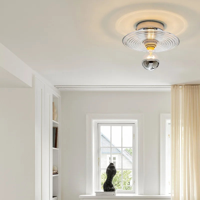 Siopsrl| Vitra – Vintage Glass Wall Light | Hand-Blown Glass & Iron | E27 Fixture | Warm Ambient Lighting