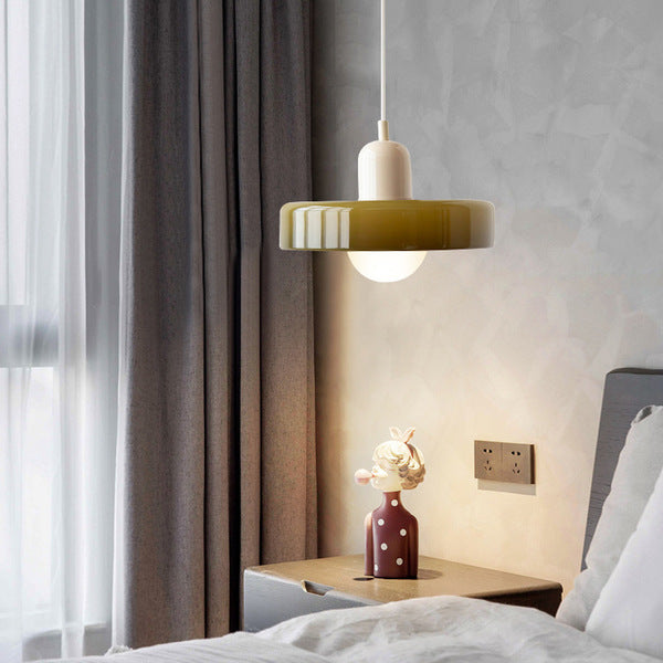 Siopsrl| Coloured Glass Pendant Light – Elegant Bauhaus-Style Hanging Lamp for Living Room & Dining Area
