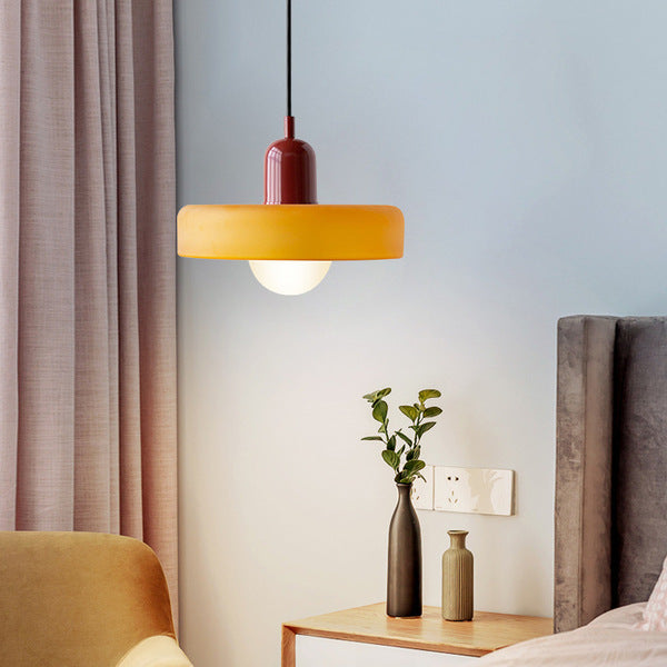 Siopsrl| Coloured Glass Pendant Light – Elegant Bauhaus-Style Hanging Lamp for Living Room & Dining Area