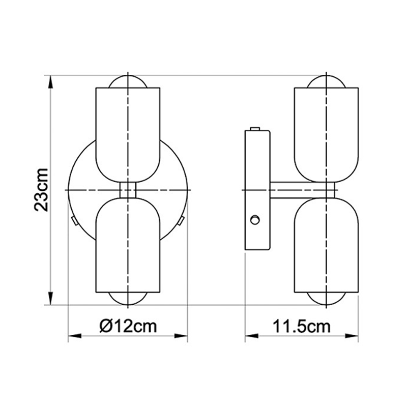 Siopsrl| Acrylic Up-Down Wall Light with Warm Glow