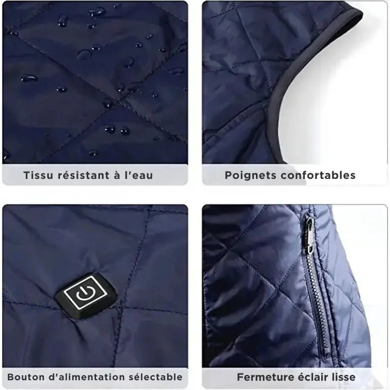 siopsrl | Heated vest for women with dual control and 9 heating zones – comfort and warmth for every season