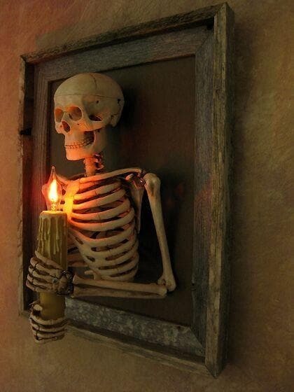 Siopsrl| Haunted house skull halloween decoration