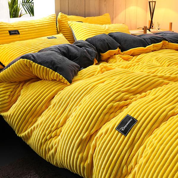 siopsrl | Thickened Corduroy Velvet Bedding Set