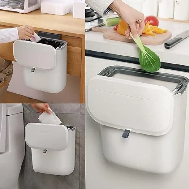 Siopsrl| Practical Kitchen Trash Can For Wall Mounting – Swiveling Garbage Bin For Kitchen, Bathroom And Office