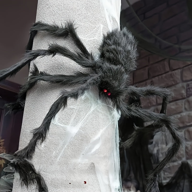 Siopsrl| WebCreeper Halloween Decoration Set – 2 Giant Spiders 50cm with Stretchy Spider Web