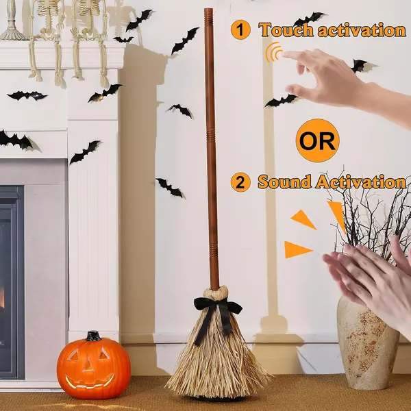 Siopsrl| Floating PhantomBroom — Enchant Your Halloween Party With Haunting Floating And Evil Laughter