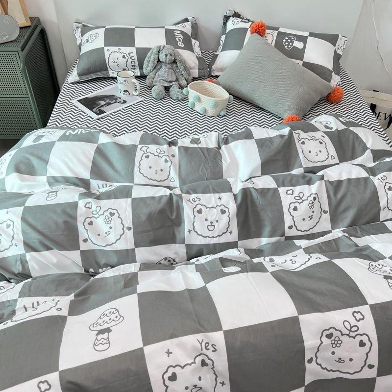 Siopsrl| Abstract Chessboard Single Bed Linen Set