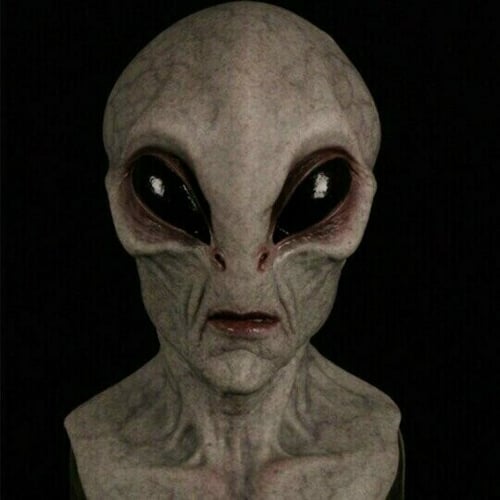 Siopsrl| Realistic Alien Mask – Latex and Silicone Halloween Mask for Cosplay and Parties