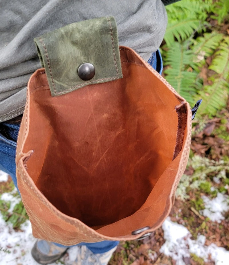 Siopsrl| Waxed Canvas Folding Foraging Bag with Durable Design