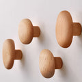Siopsrl| WoodCraft Wooden Wall Hooks Set – Handmade design of walnut and beech wood