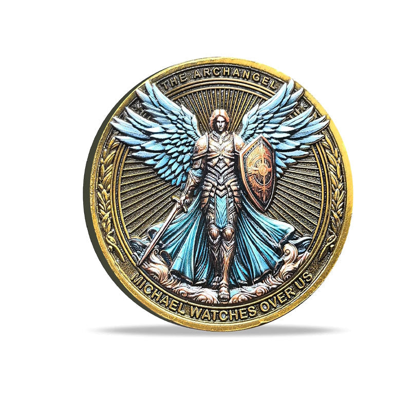 Siopsrl| The Archangel Michael watches over us Challenge Coin