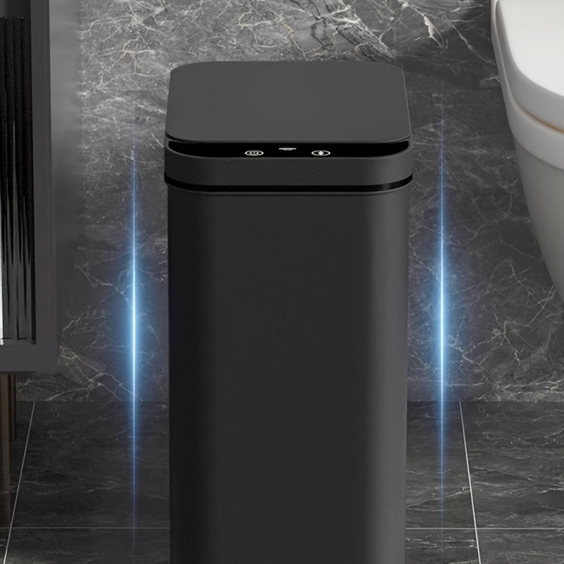 Siopsrl| Set of 2 Smart Sensor Trash Cans – Touchless and Compact (Black)