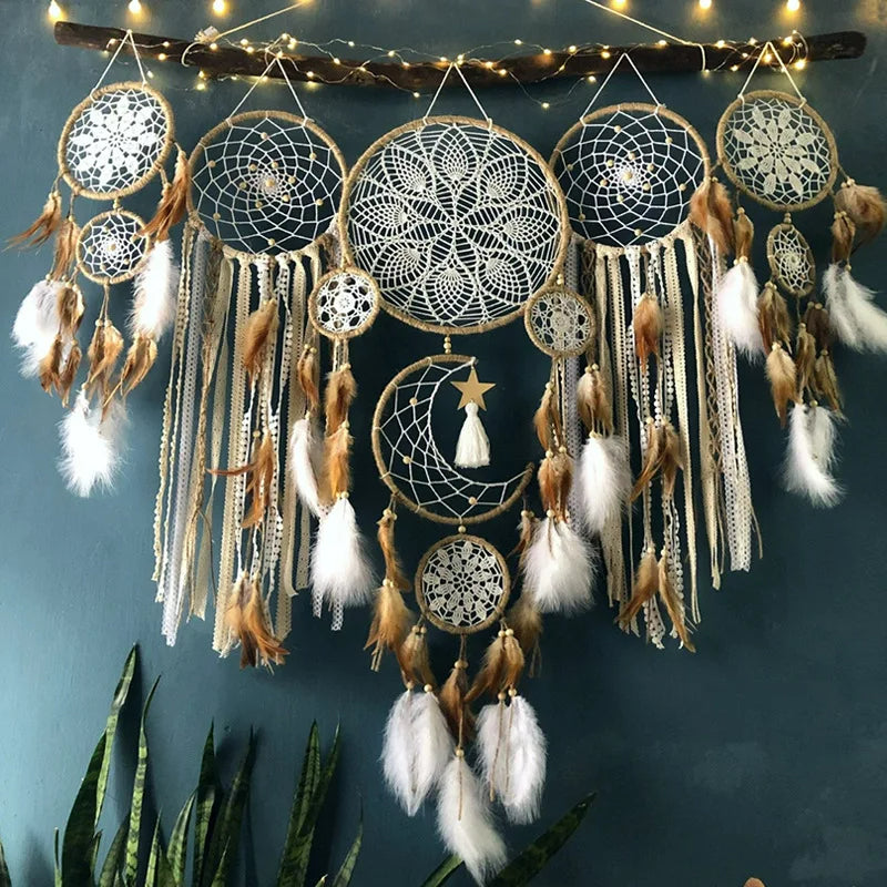 Siopsrl| Macrame Feather Boho Wall Hanging