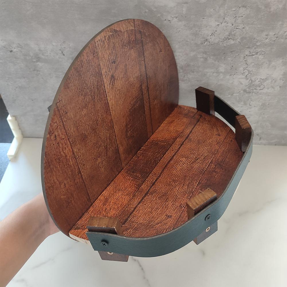 Siopsrl| Rustic Oak Wall Shelf for Whiskey Bottles