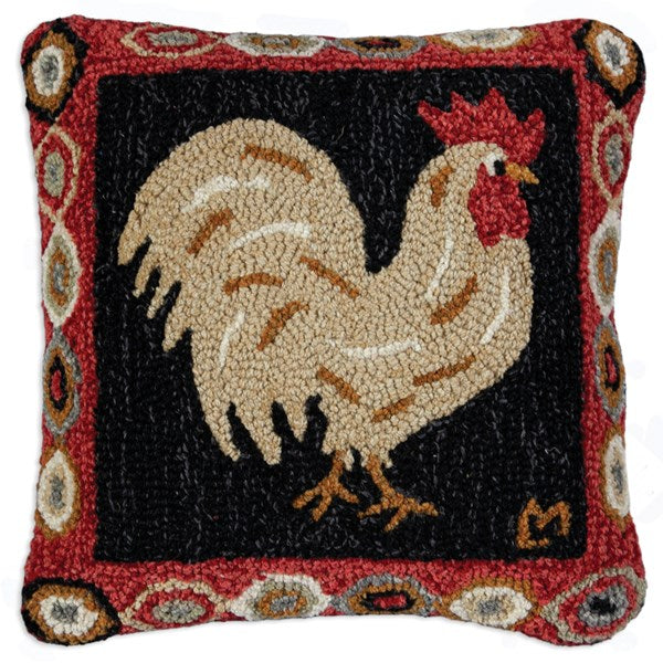 Brown Rooster Pillow 18 x 18"