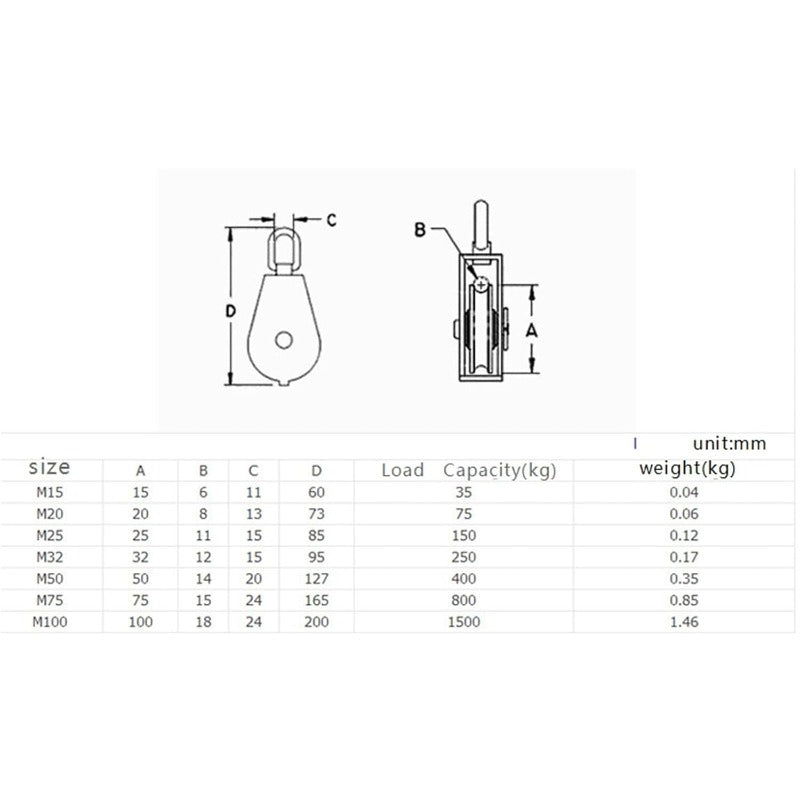 Siopsrl| Stainless Steel Swivel Pulley