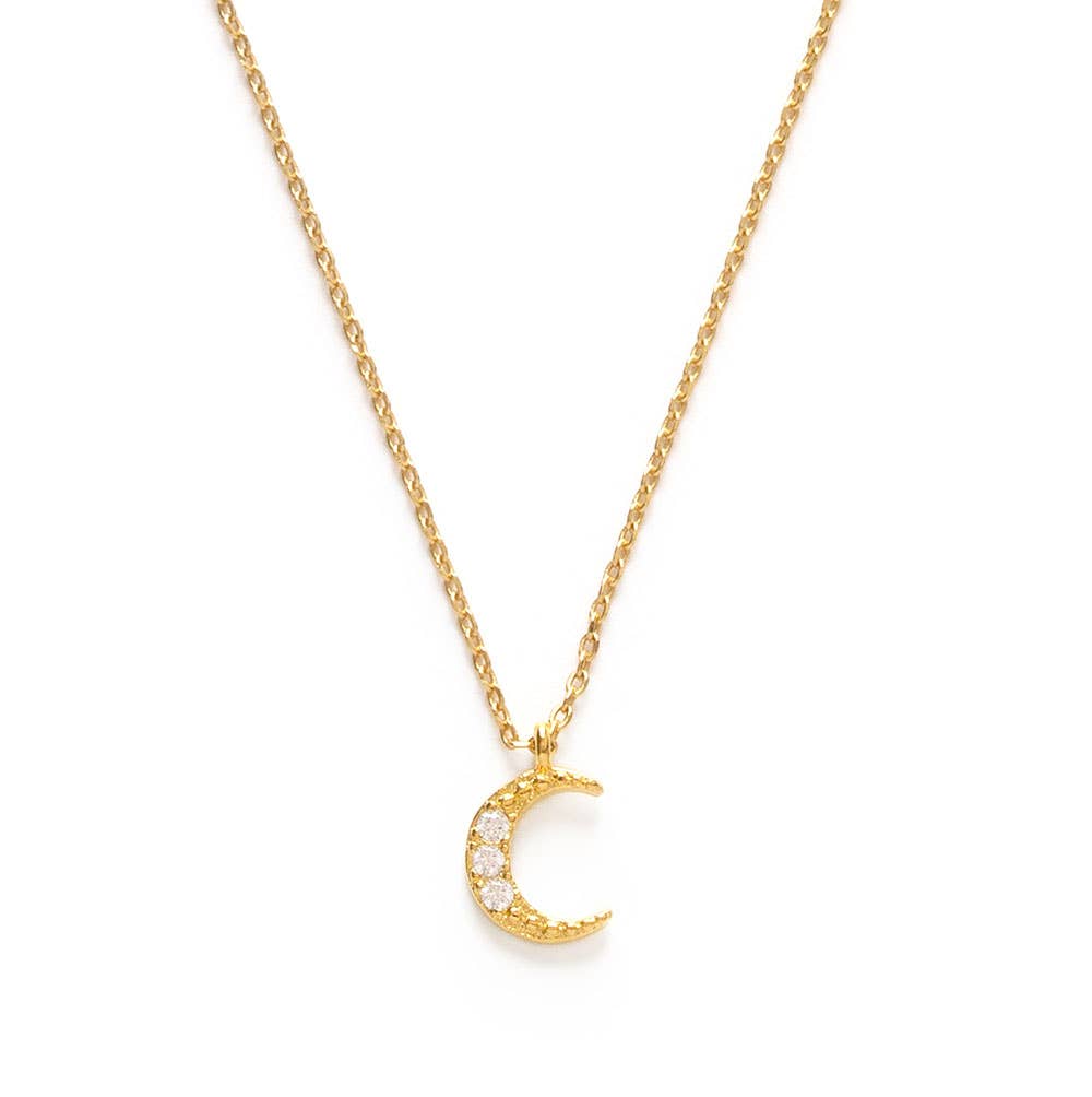 Crescent Moon Charm Necklace