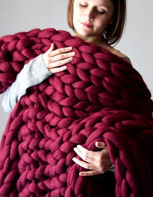 Siopsrl| Chunky Knit Blanket