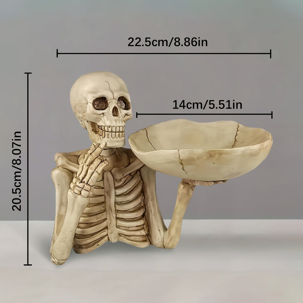 Siopsrl| GhoulBowl Skull Bowl – Resin Halloween Candy Bowl and Gothic Decoration