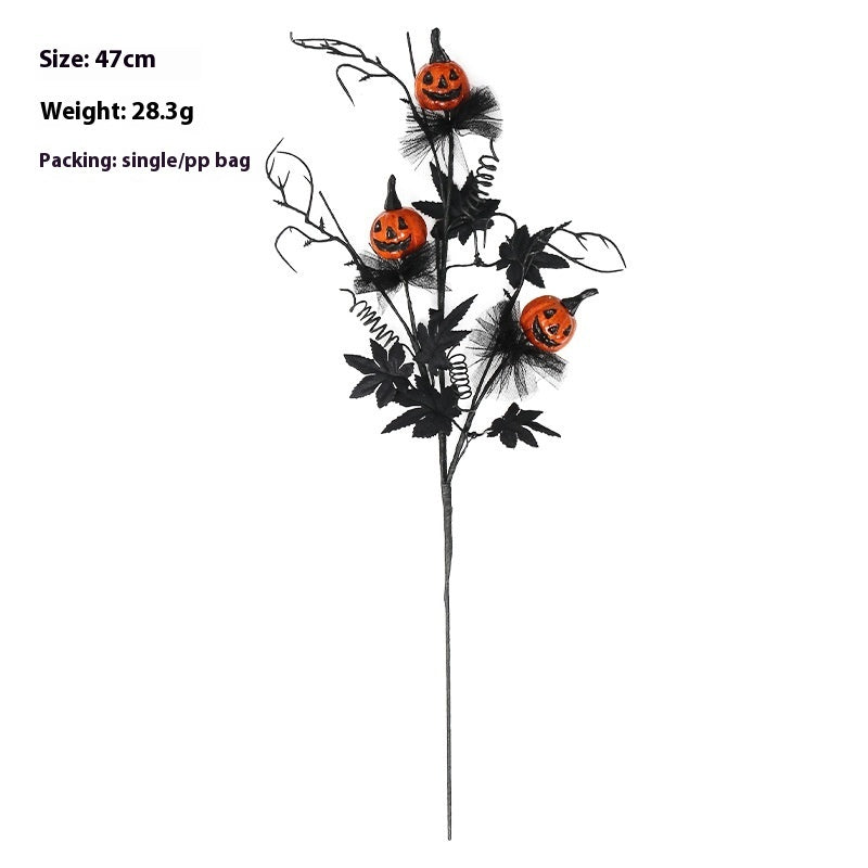 Siopsrl| Halloween Decoration – Black Pumpkin Branch Ornament
