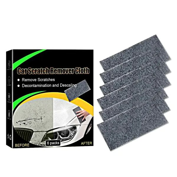 Car Scratch Remover Cloth – 6 Polishing Cloths for Light Scuffs, Swirls and Paint Transfer