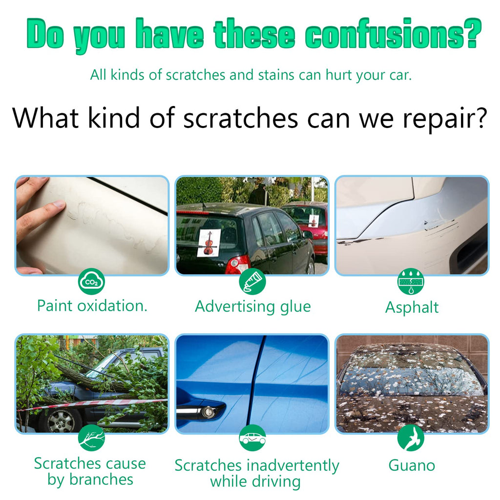 Car Scratch Remover Cloth – 6 Polishing Cloths for Light Scuffs, Swirls and Paint Transfer