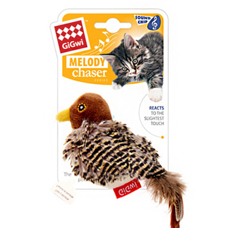 Siopsrl Touch-Activated Bird Cat Toy for Indoor Enrichment