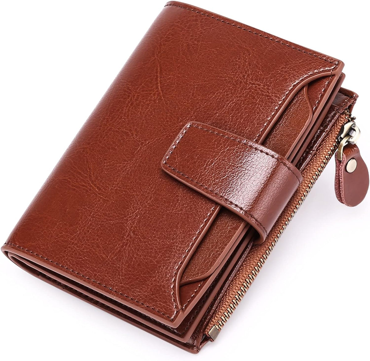 siopsrl | Compact Genuine Leather RFID Blocking Multi-Functional Wallet