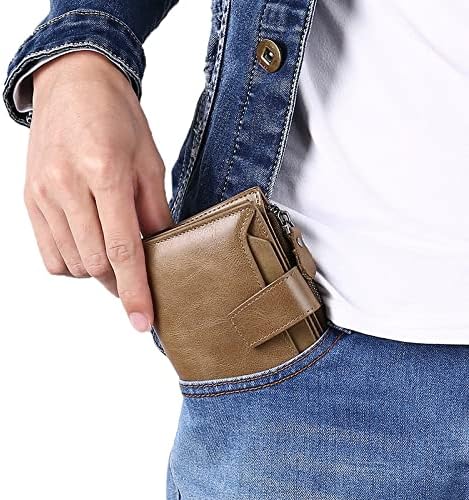 siopsrl | Compact Genuine Leather RFID Blocking Multi-Functional Wallet