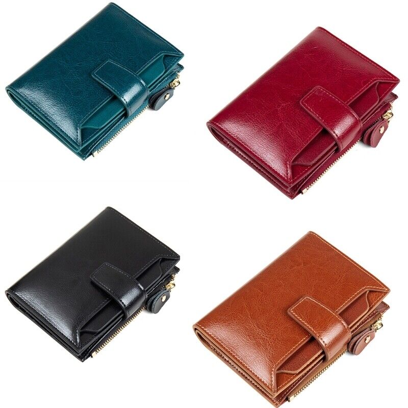 siopsrl | Compact Genuine Leather RFID Blocking Multi-Functional Wallet
