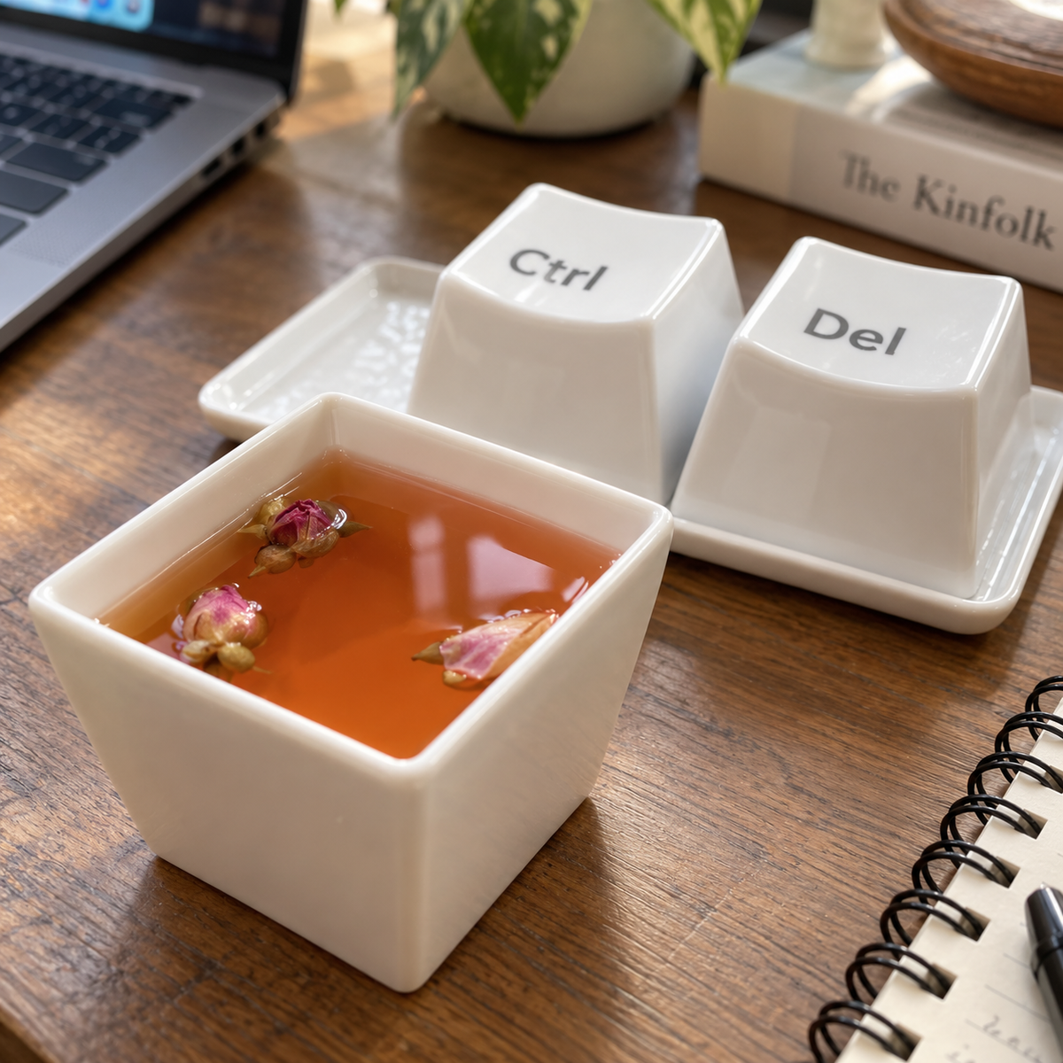 3pcs/Set Ctrl ALT DEL Keyboard  Tea Cup Container