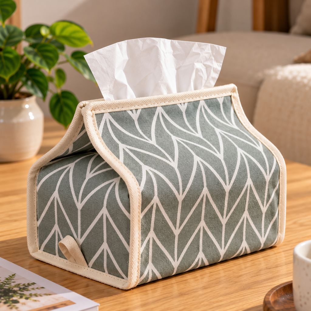 Japan Style Cotton Linen Tissue Holder