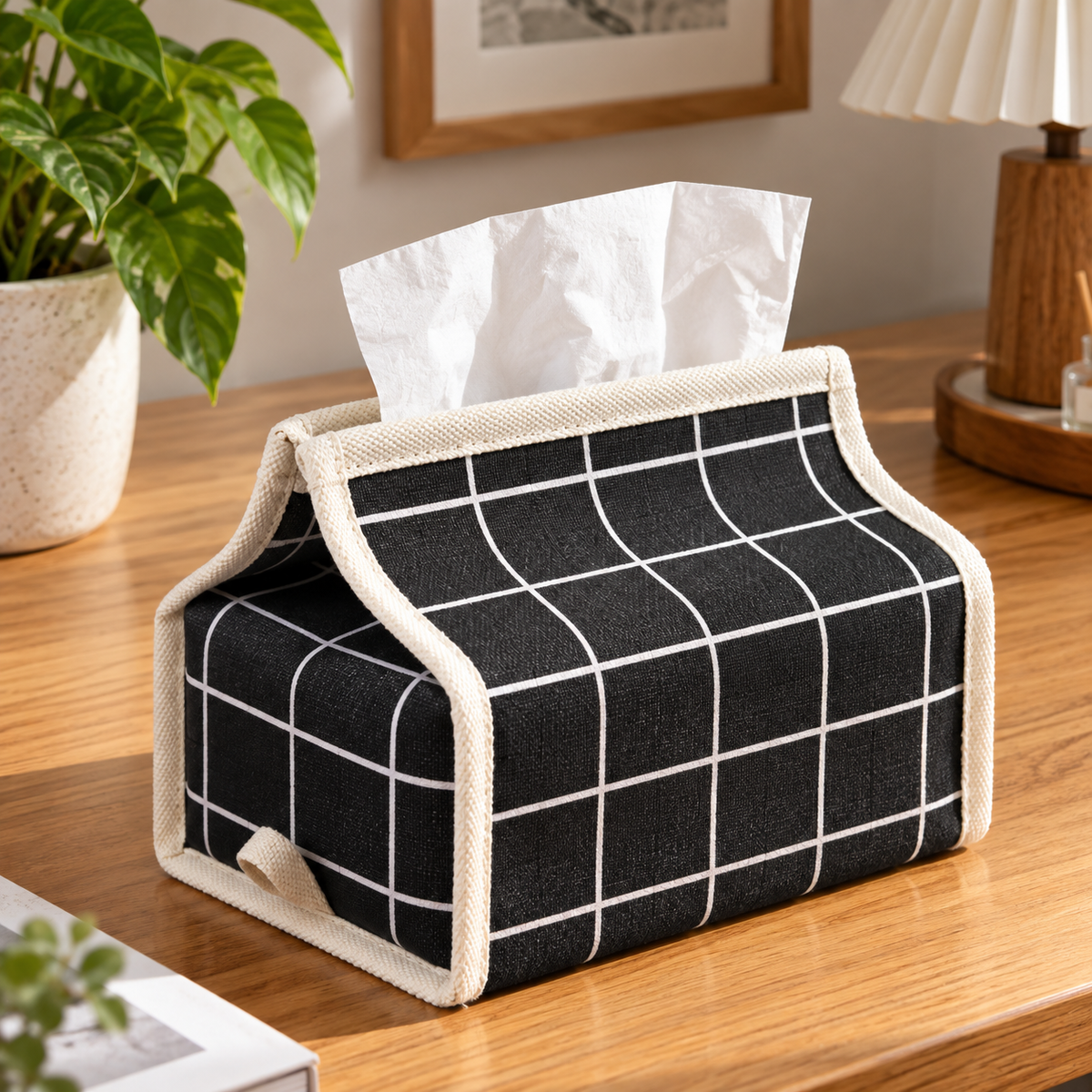 Japan Style Cotton Linen Tissue Holder