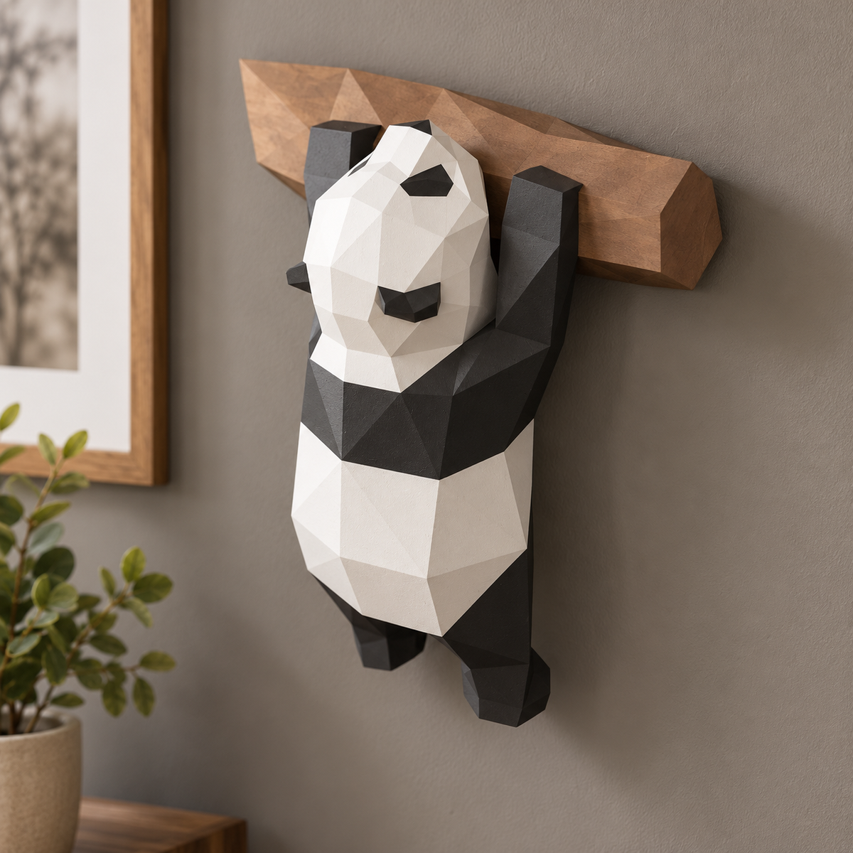 3D Geometric Handmade Panda Wall Decor