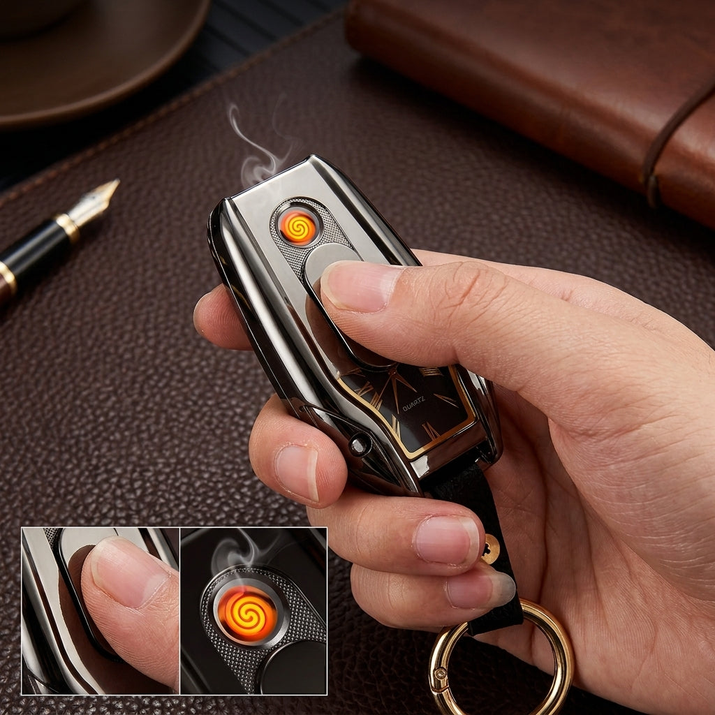 Elegant Car Keychain Watch Light